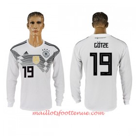 Maillot/Tenue Allemagne Gotze 19 Domicile Coupe du monde 2018 Manche Longue